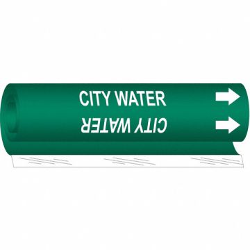 Pipe Marker City Water 9 in H 8 in W