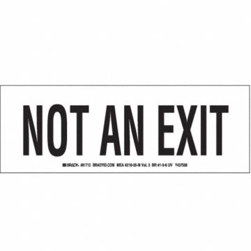 Exit Sign 3-1/2 X10 Polyester