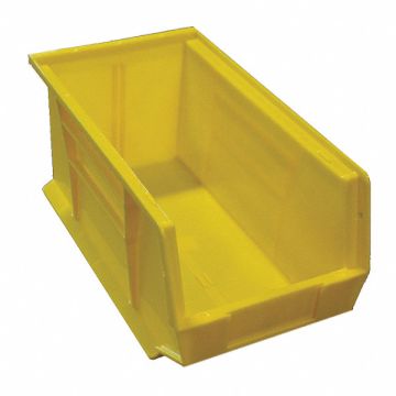 Hang and Stack Bin Yellow Plastic 7 in