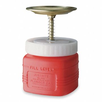 Plunger Can 1 qt. Polyethylene Red