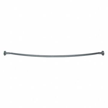 Curved Shower Rod SS 60in L Satin Nickel