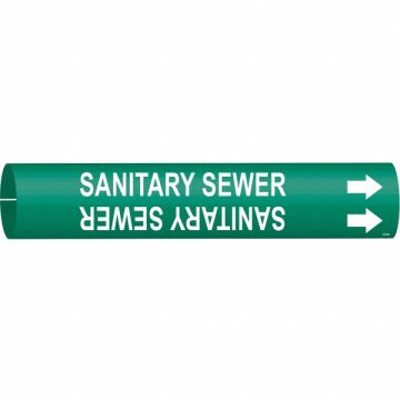 Pipe Marker Sanitary Sewer 2 13/16in H