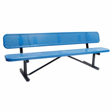 E5611 Outdoor Bench 96 in L 31 in H BLU