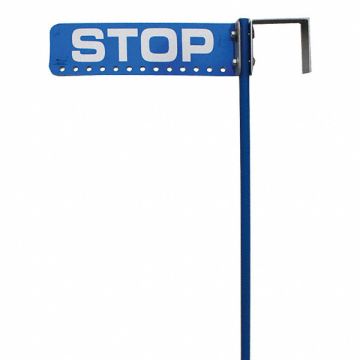Flag Staff and Sign Aluminum Blue