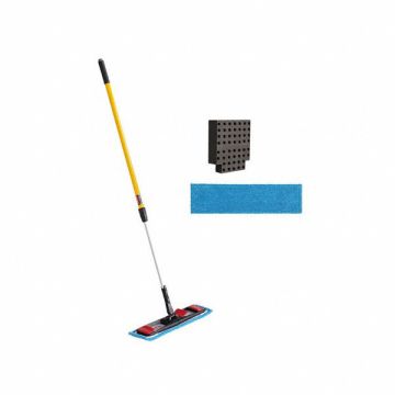 Dust Mop Frme/Pad Blue Microfiber ClipOn