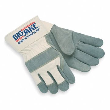 D1583 Leather Gloves Gray/Tan S PR