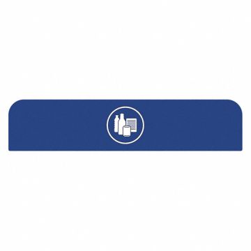 Recycling Sign 8-1/2 H 1-25/32 W Blue