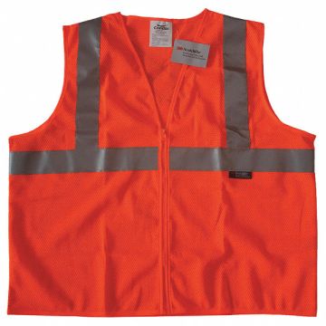 Safety Vest Orange/Red 2XL Zipper