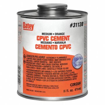 Pipe Cement 16 fl oz Orange