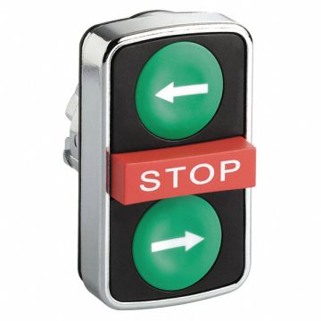 Non-Illum Push Button Green/Green