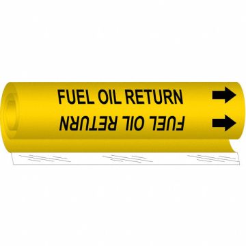 Pipe Marker Fuel Oil Return 5in H 8in W