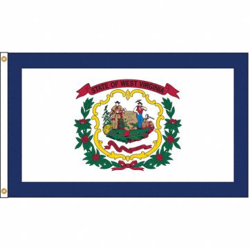 D3772 West Virginia Flag 5x8 Ft Nylon