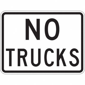 No Trucks Traffic Sign 18 x 24