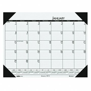 Monthly Desk Pad Calendar 22x17 In Green