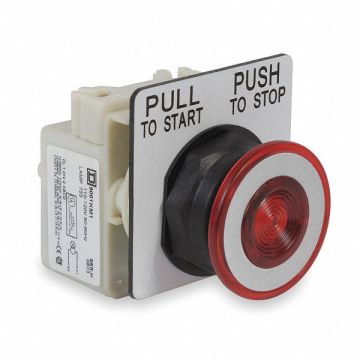 Illum Push Button Operator 30mm Red