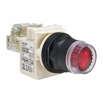 H6929 Illuminated Push Button 30mm 1NO/1NC Red