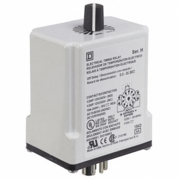Time Delay Relay 12VAC/DC Coil