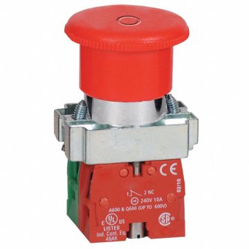 Emergency Stop Push Button Chrome Red