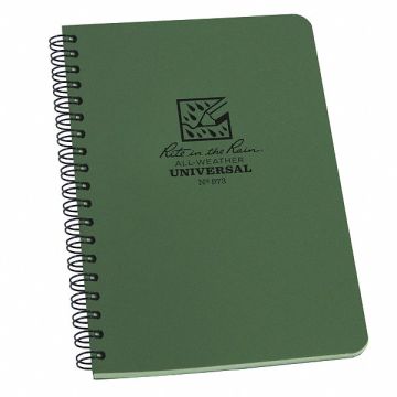 All Weather Notebook Green Cover Color