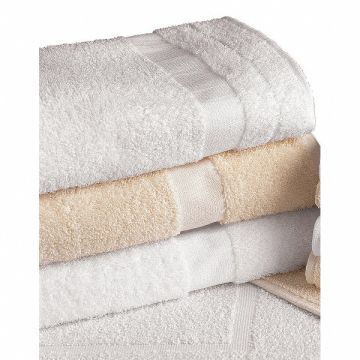 Bath Towel 25 x 54 In White PK12