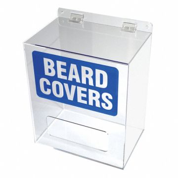 Beard Cover Dispenser Clear/Blue Acrylic