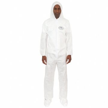 D2226 Hooded Coverall Attached Boots 2XL PK25