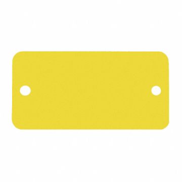 Blank Tag Alum 3in H 5in W Yellow PK5