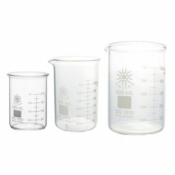 Beaker Set Glass Low Form 250/400/600 mL