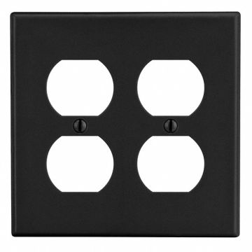 Duplex Receptacle Wall Plate Black