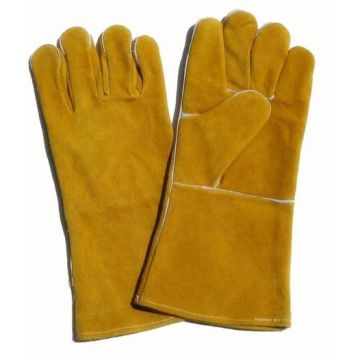 Gloves, Welding, Cowhide Split Leather,Size: 16"