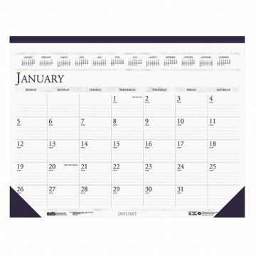 Dated Monthly Desk Calendar 22x17 In