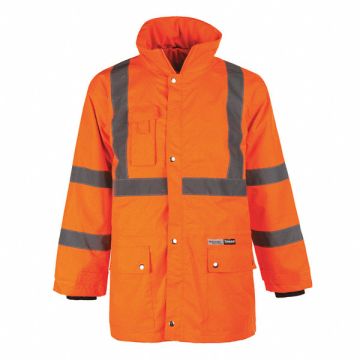 Hooded Jacket Unisex S Orange Insulated