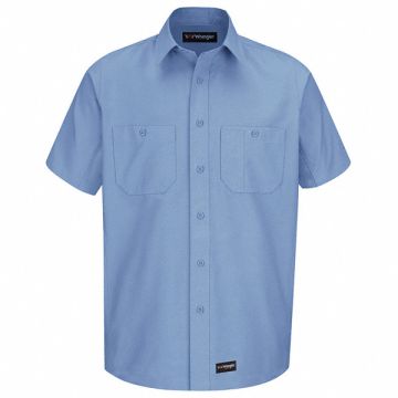 Short Sleeve Shirt Lt Blu Poly/Cottn 3XL