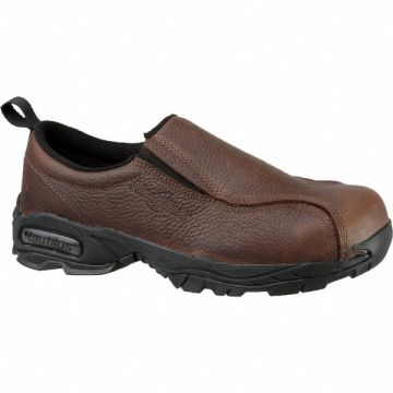 Loafer Shoe 7-1/2 W Brown Steel PR