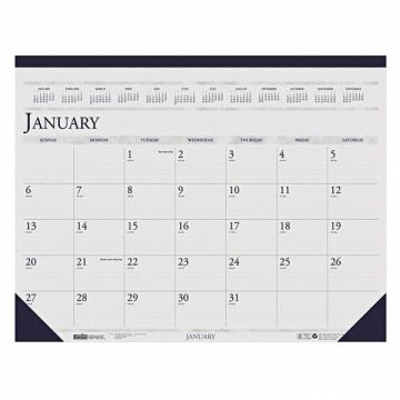 Dated Monthly Desk Calendar 18-1/2x13 In