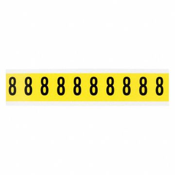 Number Label 8 1-1/2in.Hx7/8in.W