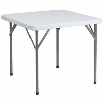 Wh 34Sq Plastic Fold Table