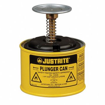 Plunger Can 1 pt. Steel Yellow