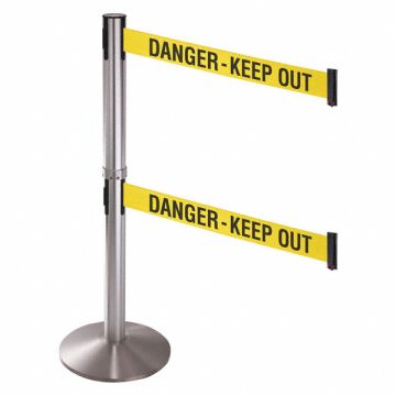 Barrier Post 3in. Belt W Danger Keep Out