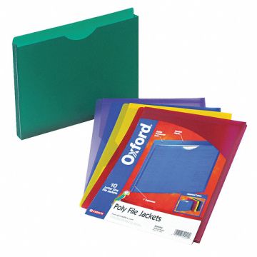 Expand File Jacket Assorted Poly PK10