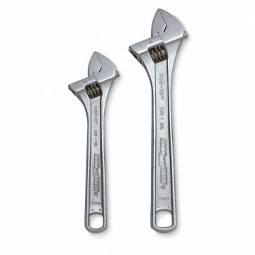 Adj. Wrench Set Steel Chrm 6-1/4 to 10