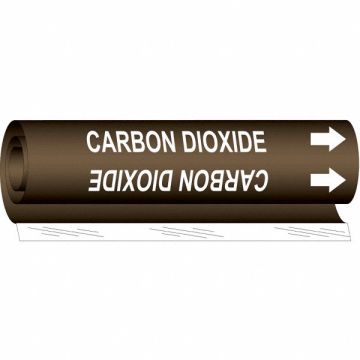 Pipe Marker Carbon Dioxide 5 in H 8 in W