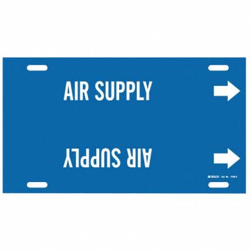 Pipe Marker Air Supply 10 in H 24 in W