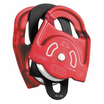 Prusik Twin Pulley 8100 lbs Red/Black