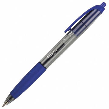 Rubber Grip Retractable Pens Blue PK12