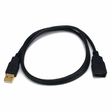 USB 2.0 Extension Cable 3 ft.L Black
