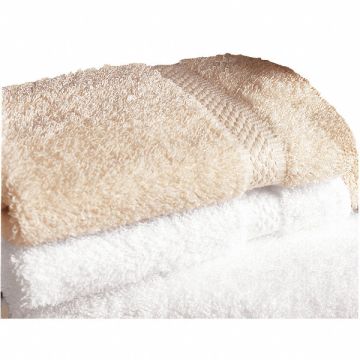 Wash Towel Cotton White 1-1/2 lb PK12