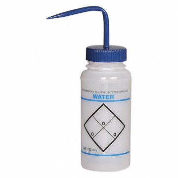 Wash Bottle Std 16 oz Water Blu PK6
