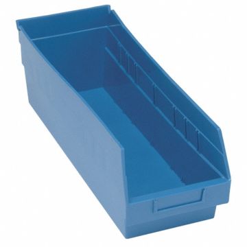 G7029 Shelf Bin Blue Polypropylene 8 in