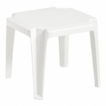 Side Table Low 17 In Square White